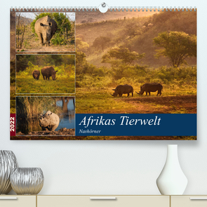 Afrikas Tierwelt: Nashörner (Premium, hochwertiger DIN A2 Wandkalender 2022, Kunstdruck in Hochglanz) von Voß & Doris Jachalke,  Michael