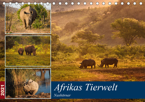Afrikas Tierwelt: Nashörner (Tischkalender 2021 DIN A5 quer) von Voß & Doris Jachalke,  Michael