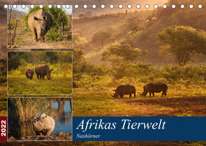 Afrikas Tierwelt: Nashörner (Tischkalender 2022 DIN A5 quer) von Voß & Doris Jachalke,  Michael