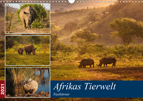 Afrikas Tierwelt: Nashörner (Wandkalender 2021 DIN A3 quer) von Voß & Doris Jachalke,  Michael