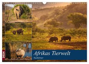 Afrikas Tierwelt: Nashörner (Wandkalender 2024 DIN A3 quer), CALVENDO Monatskalender von Voß & Doris Jachalke,  Michael