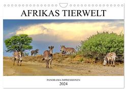 AFRIKAS TIERWELT Panorama Impressionen (Wandkalender 2024 DIN A4 quer), CALVENDO Monatskalender