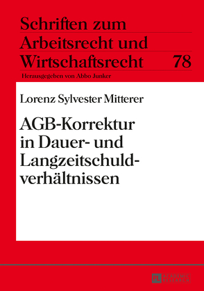 AGB-Korrektur in Dauer- und Langzeitschuldverhältnissen von Mitterer,  Lorenz Sylvester