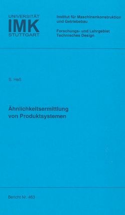 Ähnlichkeitsermittlung von Produktsystemen von Hess,  Steffen