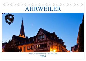 Ahrweiler – Mittelalterflair an der Ahr (Tischkalender 2024 DIN A5 quer), CALVENDO Monatskalender von boeTtchEr,  U