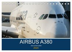 Airbus A380 Superjumbo 2024 (Tischkalender 2024 DIN A5 quer), CALVENDO Monatskalender von Thoma,  Sebastian