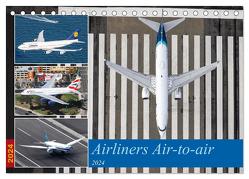Airliners Air-to-air (Tischkalender 2024 DIN A5 quer), CALVENDO Monatskalender von Breidenstein,  Timo