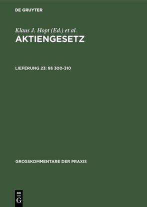 Aktiengesetz / §§ 300-310 von Hasselbach,  Kai, Hirte,  Heribert