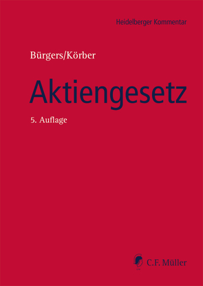 Aktiengesetz von Bürgers,  Tobias, Körber,  Torsten, Lieder,  Jan