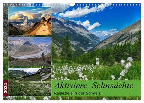 Aktiviere Sehnsüchte Reiseziele in der Schweiz (Wandkalender 2024 DIN A3 quer), CALVENDO Monatskalender von Michel,  Susan