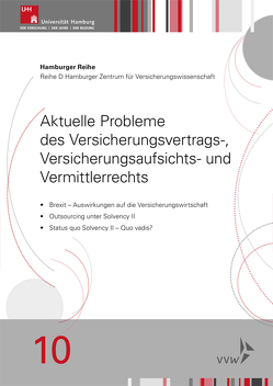 Aktuelle Probleme des Versicherungsvertrags-, Versicherungsaufsichts- und Vermittlerrechts von Koch,  Robert