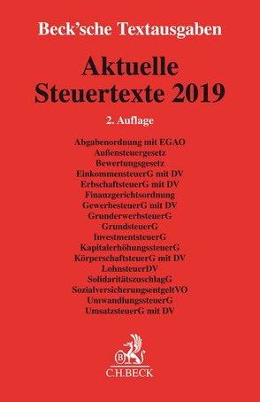 Aktuelle Steuertexte 2019