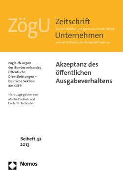 Akzeptanz des öffentlichen Ausgabeverhaltens von Dietrich,  Martin, Tscheulin,  Dieter K.