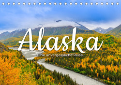 Alaska – Eine unvergessliche Reise. (Tischkalender 2024 DIN A5 quer), CALVENDO Monatskalender von Monkey,  Happy
