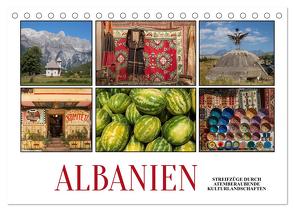 Albanien – Streifzüge durch atemberaubende Kulturlandschaften (Tischkalender 2024 DIN A5 quer), CALVENDO Monatskalender von Hallweger,  Christian