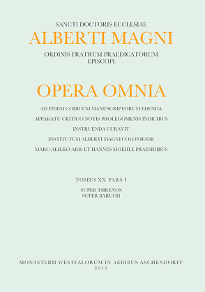 Alberti Magni Opera Omnia von Meyer,  Ruth