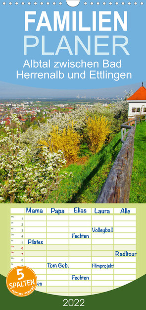 Familienplaner Albtal zwischen Bad Herrenalb und Ettlingen (Wandkalender 2022 , 21 cm x 45 cm, hoch) von Grade,  C&V