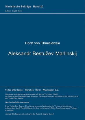Aleksandr Bestužev-Marlinskij von Von Chmielewski,  Horst