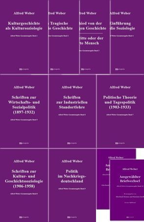 Alfred Weber Gesamtausgabe von Bräu,  Richard, Demm,  Eberhard, Nutzinger,  Hans G, Weber,  Alfred, Witzenmann,  Walter