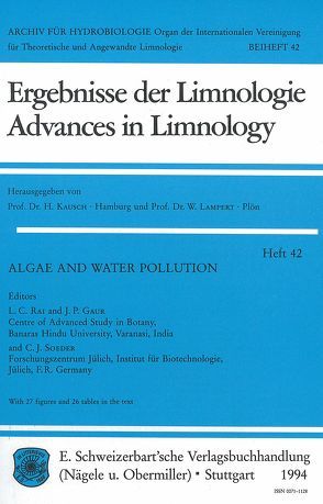 Algae and Water Pollution von Gaur,  J P, Rai,  L C, Soeder,  C J