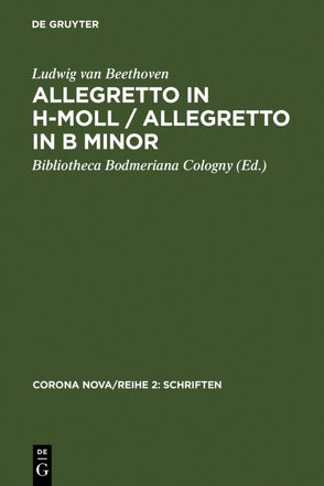 Allegretto in h-Moll / Allegretto in B minor von Beethoven,  Ludwig van, Bibliotheca Bodmeriana Cologny