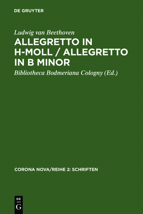 Allegretto in h-Moll / Allegretto in B minor von Beethoven,  Ludwig van, Bibliotheca Bodmeriana Cologny