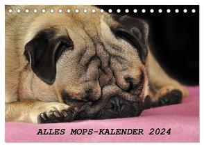 Alles Mops-Kalender 2024 (Tischkalender 2024 DIN A5 quer), CALVENDO Monatskalender von Hofmann,  Sonja