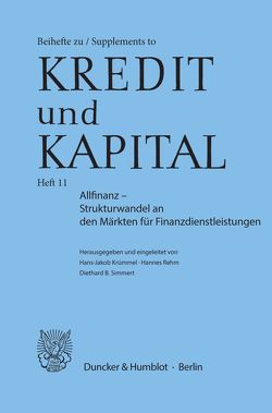 Allfinanz – Strukturwandel an den Märkten für Finanzdienstleistungen. von Krümmel,  Hans-Jacob, Rehm,  Hannes, Simmert,  Diethard B.