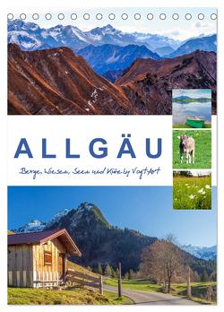 Allgäu, Berge, Wiesen, Seen und Kühe. (Tischkalender 2024 DIN A5 hoch), CALVENDO Monatskalender von VogtArt,  VogtArt