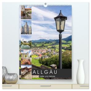 ALLGÄU Idylle und Historie (hochwertiger Premium Wandkalender 2024 DIN A2 hoch), Kunstdruck in Hochglanz von Viola,  Melanie