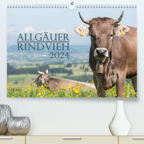 Allgäuer Rindvieh 2024 (Premium, hochwertiger DIN A2 Wandkalender 2024, Kunstdruck in Hochglanz) von Wandel,  Juliane