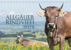 Allgäuer Rindvieh 2024 (Tischkalender 2024 DIN A5 quer), CALVENDO Monatskalender von Wandel,  Juliane