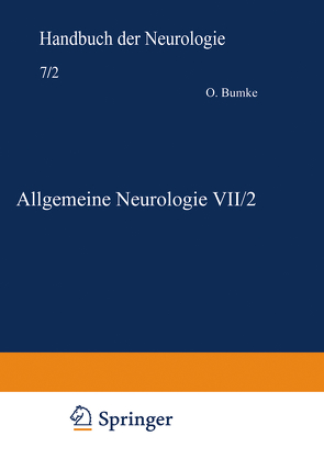 Allgemeine Neurologie VII/2 von Förster,  E., Guttmann,  Ludwig, Neisser,  E., Stenvers,  H.W.