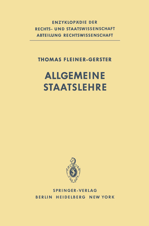 Allgemeine Staatslehre von Fleiner-Gerster,  T.