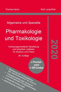 Allgemeine und Spezielle Pharmakologie und Toxikologie 2020 von Karow,  Thomas