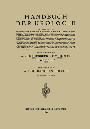 Allgemeine Urologie von Brütt,  Henning, Casper,  L., Holthusen,  H., Lichtenberg,  A., Richter,  P. F., Ringleb,  Otto, Roedelius,  Ernst