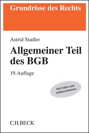 Allgemeiner Teil des BGB von Ruethers,  Bernd, Stadler,  Astrid