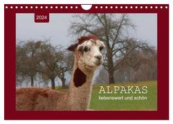 Alpakas – liebenswert und schön (Wandkalender 2024 DIN A4 quer), CALVENDO Monatskalender von Keller,  Angelika