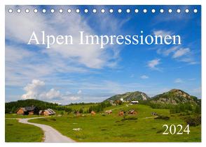 Alpen Impressionen (Tischkalender 2024 DIN A5 quer), CALVENDO Monatskalender von Jähne,  Karin
