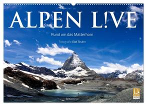 Alpen live – Rund um das Matterhorn (Wandkalender 2024 DIN A2 quer), CALVENDO Monatskalender von Bruhn,  Olaf