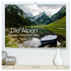 Alpen (Schweiz, Österreich, Italien) (hochwertiger Premium Wandkalender 2024 DIN A2 quer), Kunstdruck in Hochglanz von Hacker,  Elke