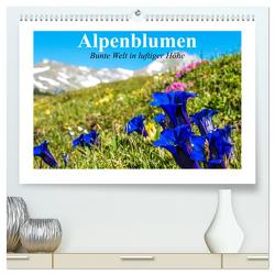 Alpenblumen. Bunte Welt in luftiger Höhe (hochwertiger Premium Wandkalender 2024 DIN A2 quer), Kunstdruck in Hochglanz von Stanzer,  Elisabeth