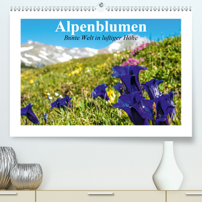 Alpenblumen. Bunte Welt in luftiger Höhe (Premium, hochwertiger DIN A2 Wandkalender 2021, Kunstdruck in Hochglanz) von Stanzer,  Elisabeth