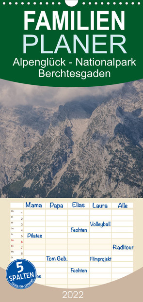 Familienplaner Alpenglück – Nationalpark Berchtesgaden (Wandkalender 2022 , 21 cm x 45 cm, hoch) von von Düren,  Alexander