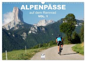Alpenpässe auf dem Rennrad Vol. 1 (Wandkalender 2024 DIN A3 quer), CALVENDO Monatskalender von Rotter,  Matthias