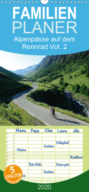 Alpenpässe auf dem Rennrad Vol. 2 – Familienplaner hoch (Wandkalender 2020 , 21 cm x 45 cm, hoch) von Rotter,  Matthias