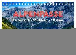 ALPENPÄSSE Österreich – Schweiz – Italien (Tischkalender 2024 DIN A5 quer), CALVENDO Monatskalender von Kaiser,  Frank