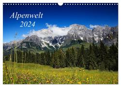 Alpenwelt 2024 (Wandkalender 2024 DIN A3 quer), CALVENDO Monatskalender von Schwarz,  Nailia