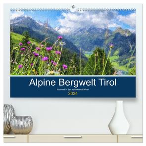 Alpine Bergwelt Tirol – Illustriert in den schönsten Farben (hochwertiger Premium Wandkalender 2024 DIN A2 quer), Kunstdruck in Hochglanz von Frost,  Anja