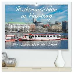 Alsteransichten in Hamburg (hochwertiger Premium Wandkalender 2024 DIN A2 quer), Kunstdruck in Hochglanz von Sarnade,  Sarnade